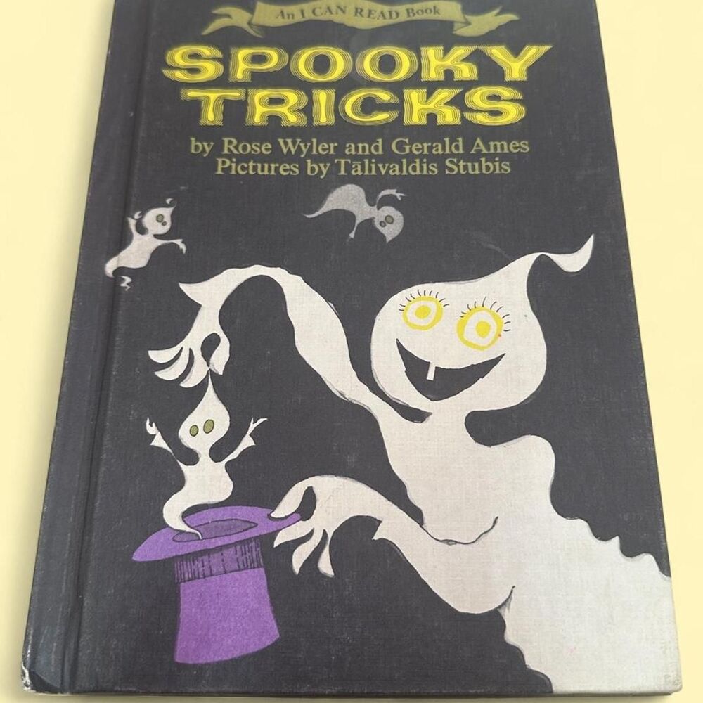 Spooky Tricks, 1968 Vintage “I Can Read” Hardcover, Halloween Magic Book